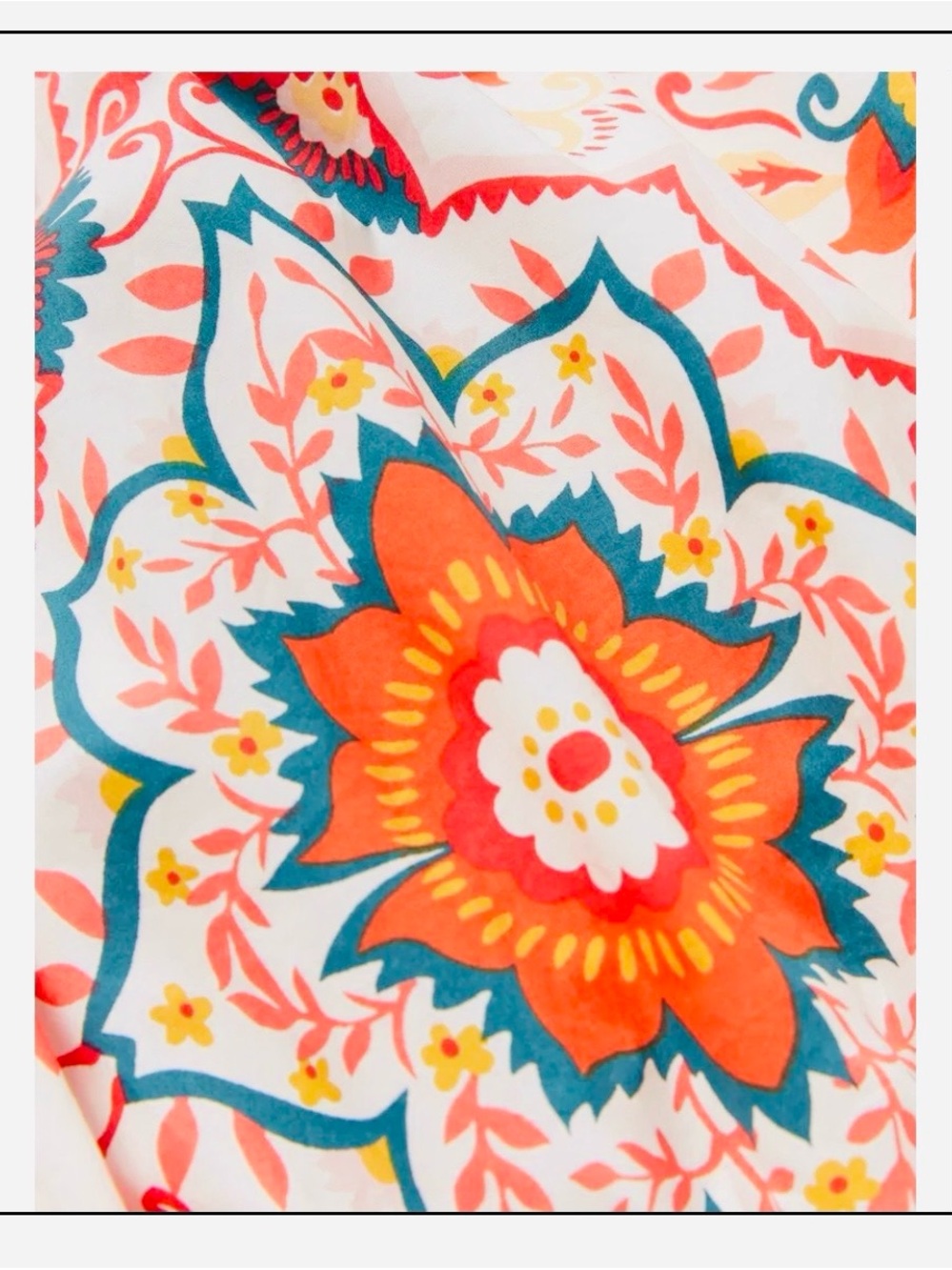 BODEN High-Waist Floral Print Maxi Jessica Skirt in Orange & White 12 - Picture 3 of 7